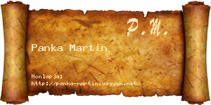 Panka Martin névjegykártya